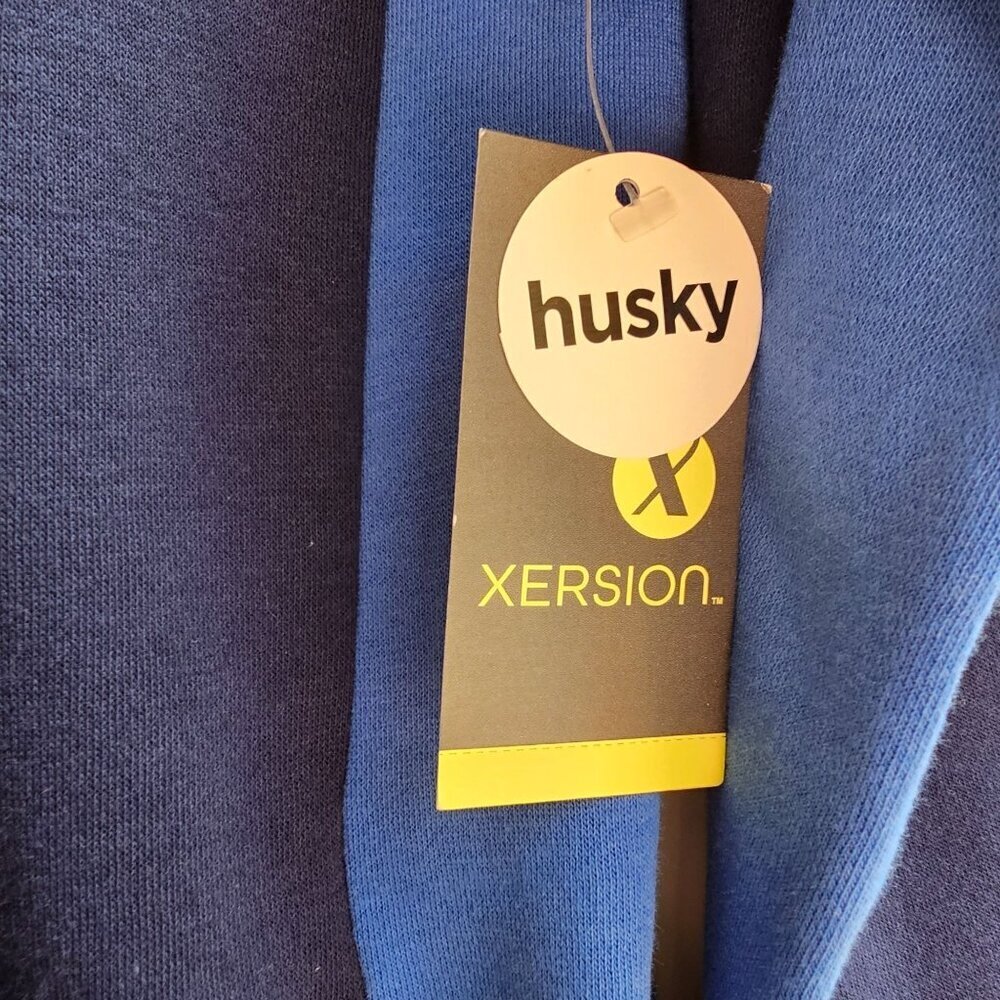 NWT Xersion Boys Large Husky Size 14/16 Zip-Up Hoodie American Navy Blue - Picture 4 of 9